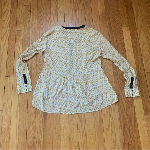 Anthropologie Yellow and Black Blouse - Picture 7 of 7